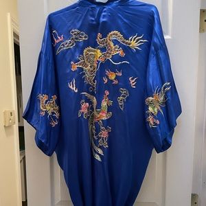 vintage silk kimono robe